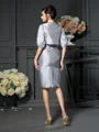 Sheath/Column Sweetheart Knee-Length Taffeta Mother of the Bride Dresses