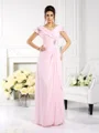 A-Line/Princess V-neck Floor-Length Chiffon Mother of the Bride Dresses With Ruffles