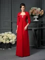 A-Line/Princess Spaghetti Straps Floor-Length Chiffon Mother of the Bride Dresses With Beading