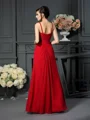 A-Line/Princess Spaghetti Straps Floor-Length Chiffon Mother of the Bride Dresses With Beading