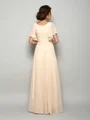 A-Line/Princess Square Floor-Length Chiffon Mother of the Bride Dresses With Beading