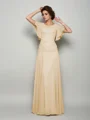 A-Line/Princess Square Floor-Length Chiffon Mother of the Bride Dresses With Beading