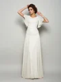 A-Line/Princess Square Floor-Length Chiffon Mother of the Bride Dresses With Beading