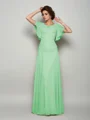 A-Line/Princess Square Floor-Length Chiffon Mother of the Bride Dresses With Beading