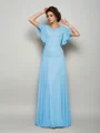 A-Line/Princess Square Floor-Length Chiffon Mother of the Bride Dresses With Beading