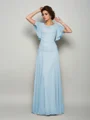 A-Line/Princess Square Floor-Length Chiffon Mother of the Bride Dresses With Beading