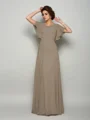 A-Line/Princess Square Floor-Length Chiffon Mother of the Bride Dresses With Beading