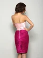 Sheath/Column Sweetheart Knee-Length Satin Mother of the Bride Dresses With Beading