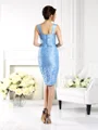 Sheath/Column Straps Knee-Length Taffeta Mother of the Bride Dresses