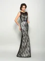 Trumpet/Mermaid Bateau Floor-Length Silk Like Satin Mother of the Bride Dresses With Lace