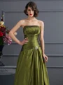 A-Line/Princess Strapless Floor-Length Taffeta Mother of the Bride Dresses With Beading