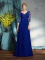 A-Line/Princess V-neck Floor-Length Chiffon Mother of the Bride Dresses With Sequin