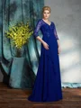 A-Line/Princess V-neck Floor-Length Chiffon Mother of the Bride Dresses With Sequin