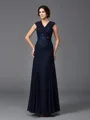 A-Line/Princess Straps Ankle-Length Chiffon Mother of the Bride Dresses With Lace