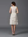 A-Line/Princess Straps Knee-Length Chiffon Mother of the Bride Dresses With Layers