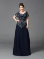 A-Line/Princess Square Floor-Length Chiffon Mother of the Bride Dresses