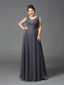 A-Line/Princess Straps Floor-Length Chiffon Mother of the Bride Dresses With Lace
