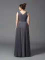 A-Line/Princess Straps Floor-Length Chiffon Mother of the Bride Dresses With Lace