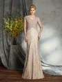 Sheath/Column V-neck Floor-Length Chiffon Mother of the Bride Dresses With