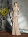 Sheath/Column V-neck Floor-Length Chiffon Mother of the Bride Dresses With