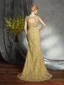 Trumpet/Mermaid Scoop Sweep Train Lace Mother of the Bride Dresses With Lace