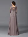 A-Line/Princess V-neck Floor-Length Chiffon Mother of the Bride Dresses With Lace