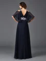 A-Line/Princess Straps Floor-Length Chiffon Mother of the Bride Dresses With Appliques Lace