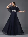 A-Line/Princess Straps Floor-Length Chiffon Mother of the Bride Dresses With Appliques Lace