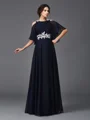 A-Line/Princess Straps Floor-Length Chiffon Mother of the Bride Dresses With Appliques Lace