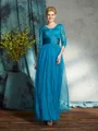 A-Line/Princess V-neck Floor-Length Net Mother of the Bride Dresses With Belt/Sash