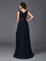 A-Line/Princess V-neck Floor-Length Chiffon Mother of the Bride Dresses With Appliques Lace