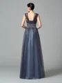 A-Line/Princess Straps Floor-Length Net Mother of the Bride Dresses With Pockets