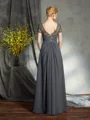 A-Line/Princess Scoop Floor-Length Chiffon Mother of the Bride Dresses With Appliques Lace