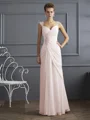 Sheath/Column Straps Floor-Length Chiffon Mother of the Bride Dresses With Beading