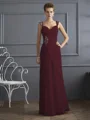 Sheath/Column Straps Floor-Length Chiffon Mother of the Bride Dresses With Beading