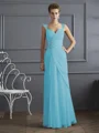 Sheath/Column Straps Floor-Length Chiffon Mother of the Bride Dresses With Beading