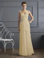 Sheath/Column Straps Floor-Length Chiffon Mother of the Bride Dresses With Beading