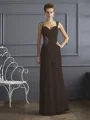 Sheath/Column Straps Floor-Length Chiffon Mother of the Bride Dresses With Beading