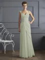 Sheath/Column Straps Floor-Length Chiffon Mother of the Bride Dresses With Beading