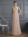 Sheath/Column Straps Floor-Length Chiffon Mother of the Bride Dresses With Beading