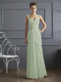 Sheath/Column Straps Floor-Length Chiffon Mother of the Bride Dresses With Beading