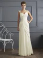 Sheath/Column Straps Floor-Length Chiffon Mother of the Bride Dresses With Beading