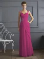 Sheath/Column Straps Floor-Length Chiffon Mother of the Bride Dresses With Beading