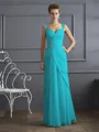 Sheath/Column Straps Floor-Length Chiffon Mother of the Bride Dresses With Beading