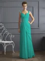 Sheath/Column Straps Floor-Length Chiffon Mother of the Bride Dresses With Beading