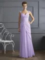Sheath/Column Straps Floor-Length Chiffon Mother of the Bride Dresses With Beading