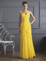 Sheath/Column Straps Floor-Length Chiffon Mother of the Bride Dresses With Beading