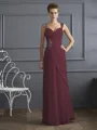 Sheath/Column Straps Floor-Length Chiffon Mother of the Bride Dresses With Beading