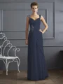 Sheath/Column Straps Floor-Length Chiffon Mother of the Bride Dresses With Beading