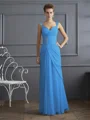 Sheath/Column Straps Floor-Length Chiffon Mother of the Bride Dresses With Beading